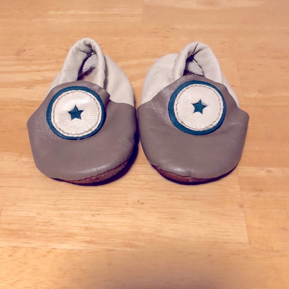 SALE Softstar Buttercup Moccasins Baby Sz 3 Suede and Leather Sherpa Lined